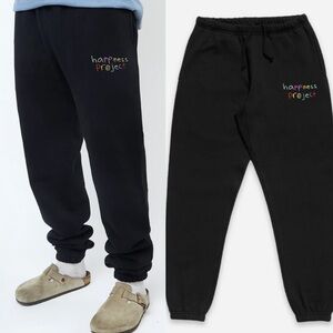 HAPPINESS PROJECT -The Happiness Sweatpants in black size small unisex